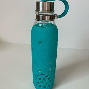 Aqua Glass Water Bottle with Silicone Sleeve
